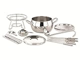 APS Fondue- und Feuerzangenbowle Set, Zuckerzange, Feuerzange, Fondue-Topf,...
