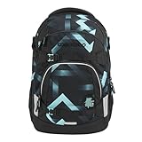 coocazoo Schulrucksack Mate „Laser Lights”, schwarz-türkis,...