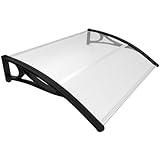 VOUNOT Vordach für Haustür 120 x 80 cm, Überdachung Haustür aus...