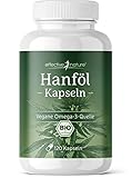 Hanföl Kapseln - Bio Hanfsamenöl kaltgepresst in veganen Kapseln - 2880mg...