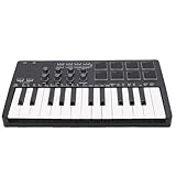 Fafeicy 25-Tasten-MIDI-Keyboard-Controller, Tragbare Klaviertastatur mit 8...