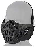 Fotrsta Taktische Airsoft Halbmaske, Paintball Scorpion Maske Militär...