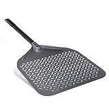 NUTUNI Perforiert Pizzaschaufel aus Hart Eloxiertes Aluminium 36CM, 14'...