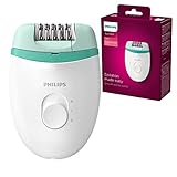 Philips Satinelle Essential BRE224/00 Kompakter Epilierer mit Kabel, Weiß...