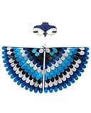 Jackolume Vogelflügel-Kostüm, Schal für Kinder, blauer Jay-Kostüm, mit...
