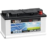BSA Solar DC 12V 120Ah Batterie Solarbatterie Versorgungsbatterie Boot...