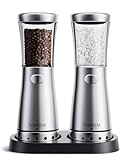 Salz und Pfeffermühlen elektrisch 2er Set aus Edelstahl (Wiederaufladbar,...