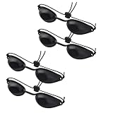 QHFlashbuy Solarium Brille,4 Stück UV Schutzbrille Laserschutzbrille...