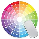 JIMOWANG Color Wheel Circle Mouse Pad Beautiful Mouse Mat Square Waterproof...