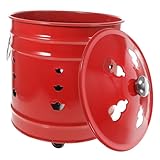 DIKACA 1 Stück Emaille roter Eimer Leben im Freien Camping...