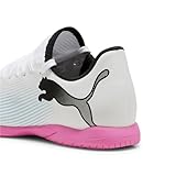 PUMA Future 7 Play It Jr Fussballschuh, White Black Poison Pink, 38 EU