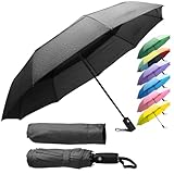 ZENO Regenschirm Taschenschirm Kompakt – Automatik Windfest Klein,...