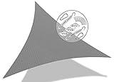 VOUNOT Sonnensegel Dreieckig mit Befestigung Set, Sonnenschutz Atmungsaktiv...