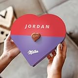 Milka Schokoladenherz personalisiert mit botschaft - Herzförmige Pralinen...