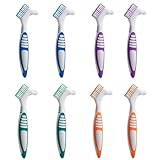 8 Stück Prothesenzahnbürste,mit mehrschichtigen Borsten und ergonomischem...