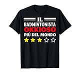 Badmintonista Okkioso Regalo Badminton Divertente Uomo T-Shirt