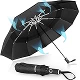 Herreicher Regenschirm Sturmfest Groß Taschenschirm Automatik - Winddicht...