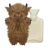 Wärmflasche mit Bezug 1L, Tier Wärmflasche Kinder, Gummi Wärmflaschen...