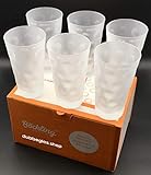 Premium Dubbeglas 6 Stück 0,5 Liter (satiniert) - Pfalz Weinschorle Glas,...