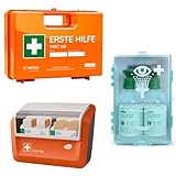 FLEXEO-Erste-Hilfe-Koffer-Set DIN 13157:2021 mit Wandhalterung, mit...