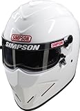 SIMPSON DIAMONDBACK HELMET SNELL SA2010 GLOSS WHITE XL EXTRA LARGE 62cm @...