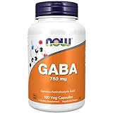 Now Foods, GABA (Gamma-Aminobuttersäure), 750mg, hochdosiert, 100 vegane...