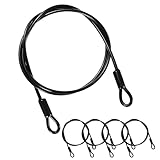 M METERXITY 5er-Pack Sicherheitskabelverschluss 4FT 5mm PVC-Beschichteter...