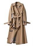 shownicer Damen Trenchcoat Jacke Cardigan Zweireiher Langer Mantel...
