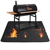 Feuerfeste Unterlage, Grillteppich Bodenschutzmatte, Grillunterlage...