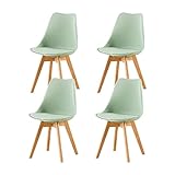 EGGREE 4er Set Esszimmerstuhl Skandinavischer SGS Geprüfter, Design...