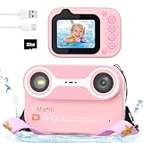Unterwasserkamera, Digitalkamera Wasserdicht 10ft 1080P Full HD 48MP 10X...