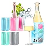 COM-FOUR® 4x Flaschenkühler für unterwegs - Kältepack mit Verschluss -...
