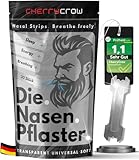 CherryCrow - Die Nasenpflaster | (30 Stück) Premium Transparent Nasal...