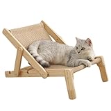 Erhöhter Katzenstuhl, Bett, Holz-Sisal-Kratzer, Liegestuhl, erhöhter...