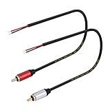 2Packs Lautsprecher Draht RCA Audio Beide Stecker Jack Stecker Stecker...