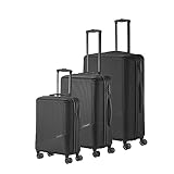 travelite 4-Rad Koffer Set 3 teilig Größen L/M/S, Gepäck Serie BALI: ABS...