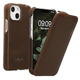kalibri Flip Hülle Ultra Slim kompatibel mit Apple iPhone 13 mini - Leder...