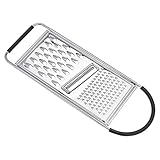 Amazon Basics Rectangular Stainless Steel Flat Cheese Grater With Non-Slip...