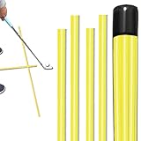 JUNNEE 4-Pack Golf Alignment Stick Upgraded 100cm Golf Sticks...