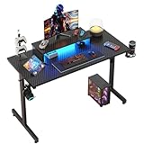 Bestier LED Gaming Schreibtisch, PC LED Gamer Tisch mit Monitor Stand,...