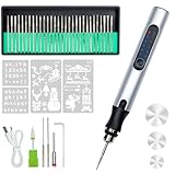 Elektrischer Gravierstift – USB Wiederaufladbarer Gravurstift mit 36...