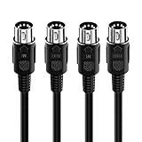 Xahpower 2 Stück MIDI Kabel, 2 Meter 5 Polig DIN Stecker für Keyboard...