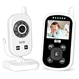 GHB Babyphone mit Kamera 2,4 Zoll ECO Modus Baby Monitor mit Nachtsicht 2X...