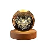 H3D7 3D-Kristallkugel mit Lasergravur, Sonnensystem, Geburtstagsgeschenk,...
