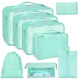 Dessnill Koffer Organizer Set 8-teilig, Packing Cubes, Wasserdichte Reise...
