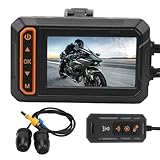 Motorrad-Dashcam, Motorradkamera, Fahrradkamera, 1080P, 3 Zoll...