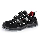 SAFETOE Sicherheitssandalen 7518, Obermaterial aus echtem Wildleder,...