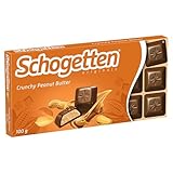 Schogetten Crunchy Peanut Butter 100g Schokoladentafel, praktisch einzeln...