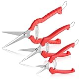 HOTUT Klein Gartenschere,3 Stücke Floristenschere mit Ergonomischer...