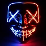 TK Gruppe Timo Klingler LED Grusel Maske - wie aus Purge für Halloween,...